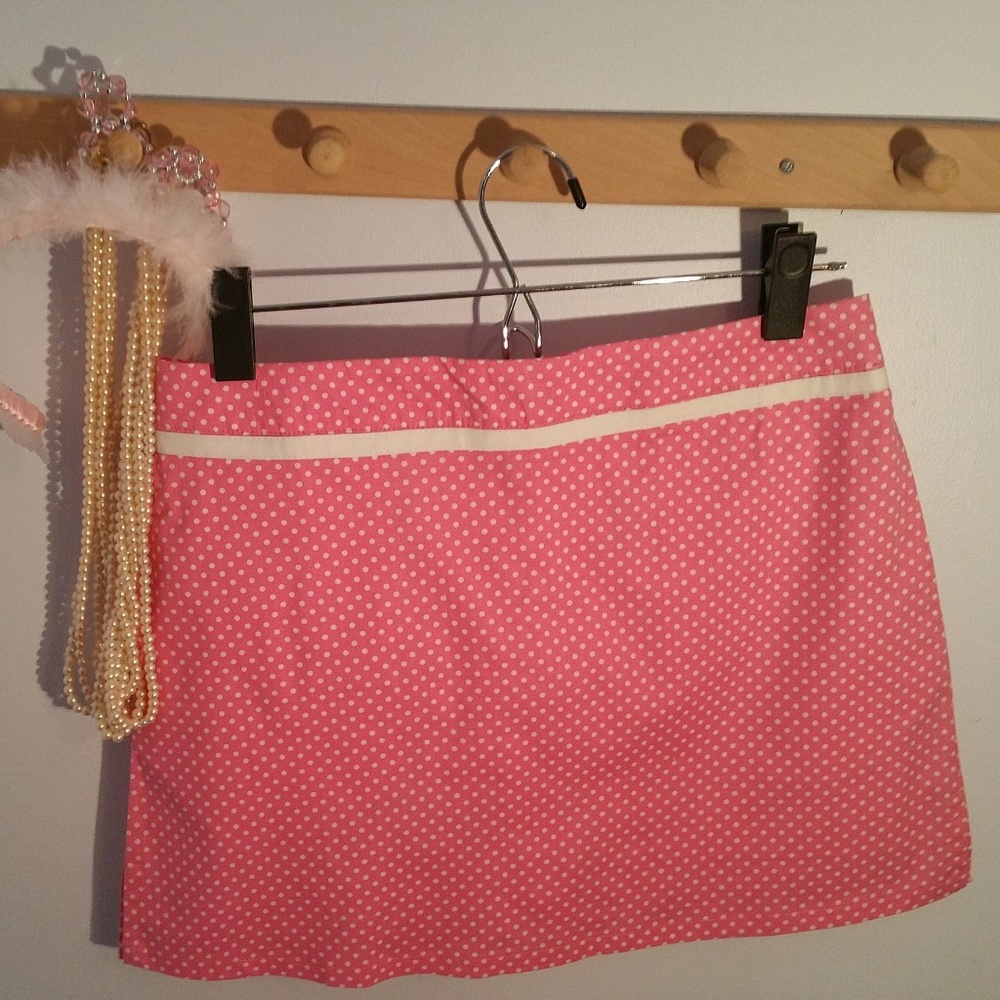 NWT Morgan Garb Girl Size 12 Pink Polka Dot Skort